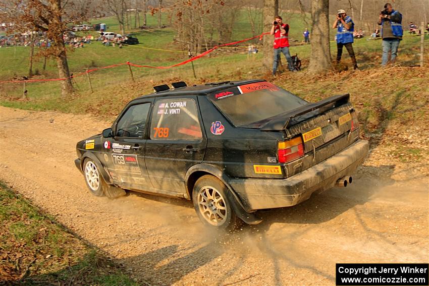 Andy Cowan / John Vinti VW Jetta VR6 on SS9, KP to Ollie Long II.