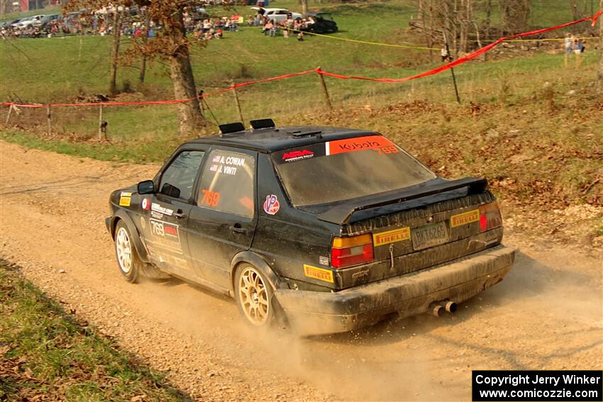 Andy Cowan / John Vinti VW Jetta VR6 on SS9, KP to Ollie Long II.