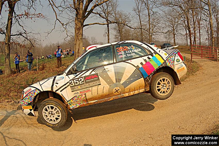 Eliza Coleman / Ryan Scott Subaru Impreza on SS9, KP to Ollie Long II.