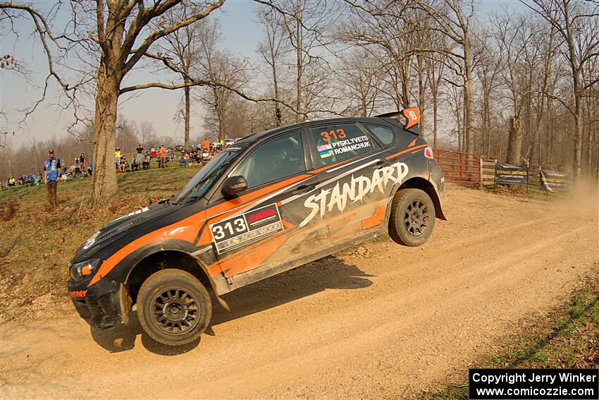 Nick Pysklyvets / Roman Romanchuk Subaru WRX STi on SS9, KP to Ollie Long II.