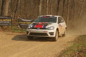 Michael Laguna / Dan Nguyen VW Golf R on SS9, KP to Ollie Long II.