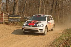 Michael Laguna / Dan Nguyen VW Golf R on SS9, KP to Ollie Long II.