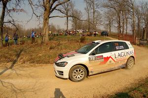 Michael Laguna / Dan Nguyen VW Golf R on SS9, KP to Ollie Long II.