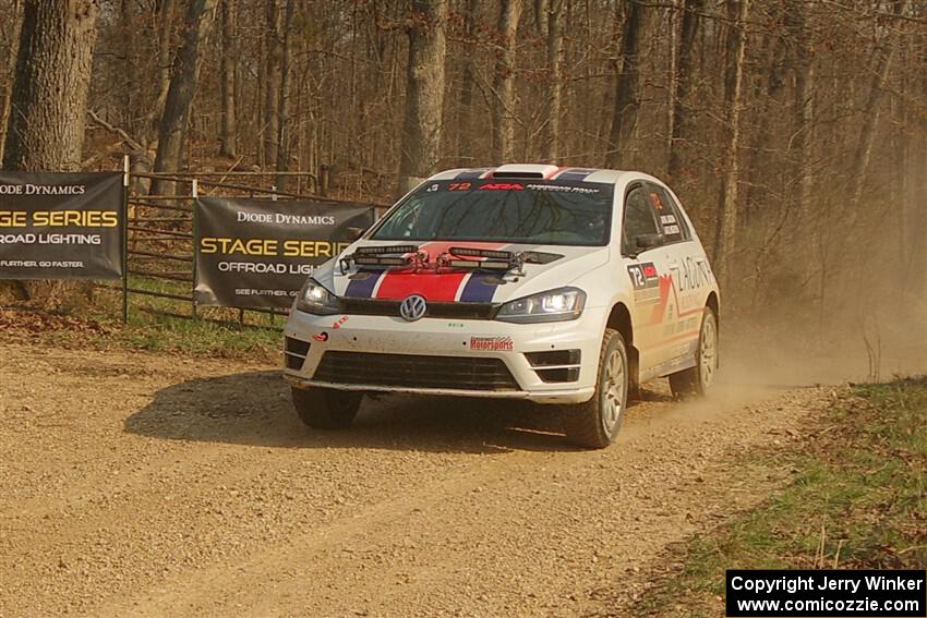 Michael Laguna / Dan Nguyen VW Golf R on SS9, KP to Ollie Long II.