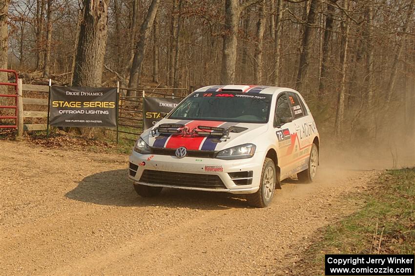 Michael Laguna / Dan Nguyen VW Golf R on SS9, KP to Ollie Long II.