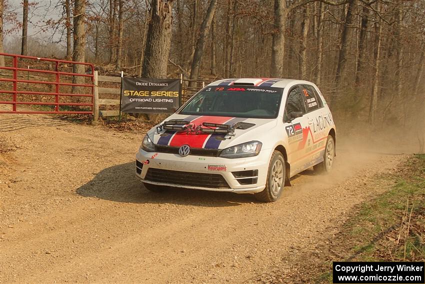 Michael Laguna / Dan Nguyen VW Golf R on SS9, KP to Ollie Long II.