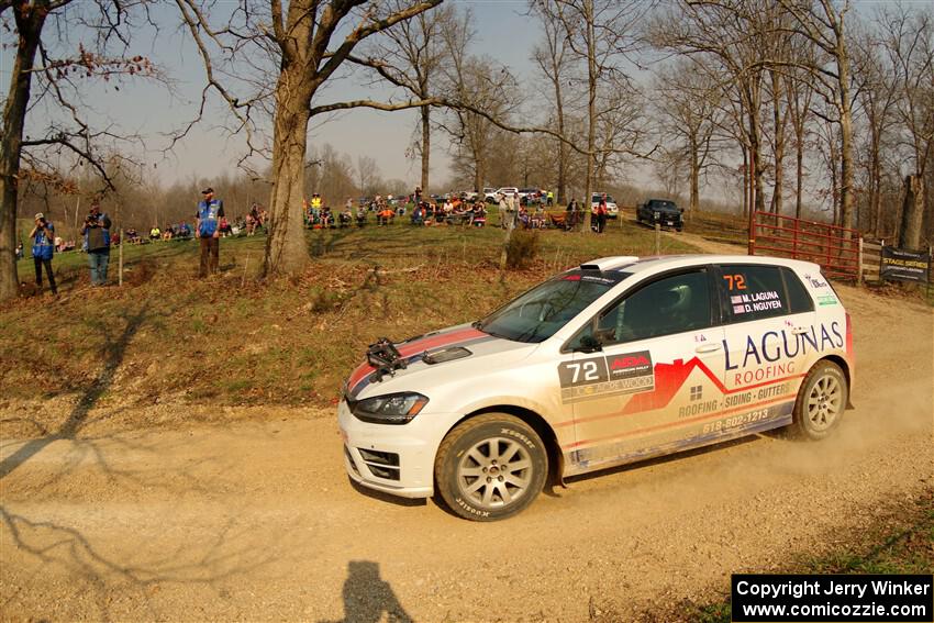 Michael Laguna / Dan Nguyen VW Golf R on SS9, KP to Ollie Long II.