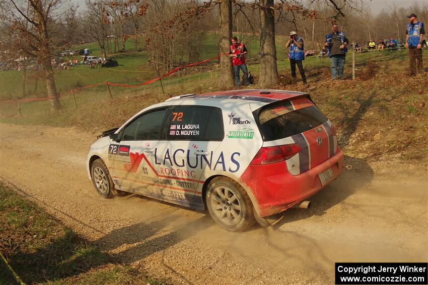Michael Laguna / Dan Nguyen VW Golf R on SS9, KP to Ollie Long II.