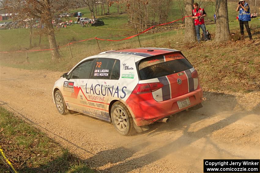 Michael Laguna / Dan Nguyen VW Golf R on SS9, KP to Ollie Long II.