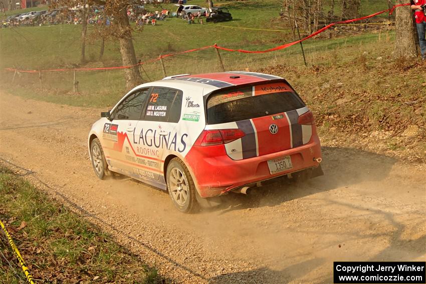 Michael Laguna / Dan Nguyen VW Golf R on SS9, KP to Ollie Long II.