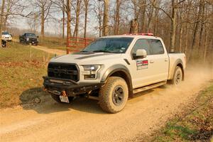 A Ford F-150 Raptor pickup sweeps SS9, KP to Ollie Long II.