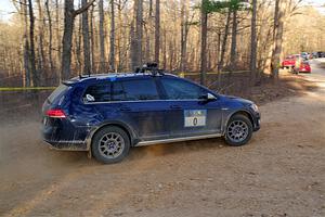 The '0' car, a VW Jetta wagon, on SS12, Nova Scotia South II.