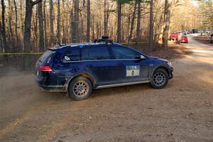 The '0' car, a VW Jetta wagon, on SS12, Nova Scotia South II.