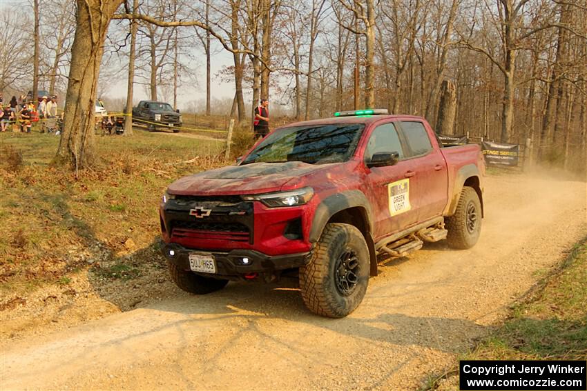 A Chevy Colorado ZR2 pickup sweeps SS9, KP to Ollie Long II.