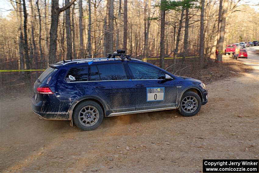 The '0' car, a VW Jetta wagon, on SS12, Nova Scotia South II.