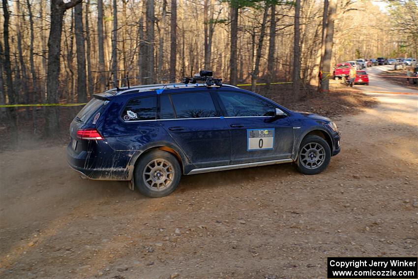 The '0' car, a VW Jetta wagon, on SS12, Nova Scotia South II.