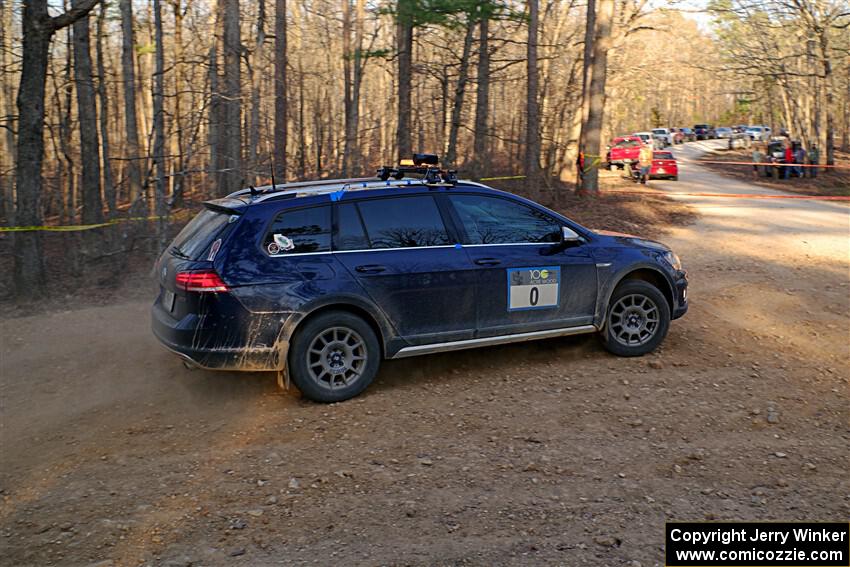 The '0' car, a VW Jetta wagon, on SS12, Nova Scotia South II.