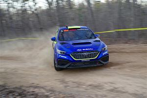 Travis Pastrana / Rhianon Gelsomino Subaru WRX ARA25L on SS12, Nova Scotia South II.