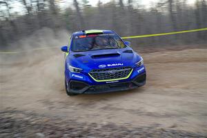 Travis Pastrana / Rhianon Gelsomino Subaru WRX ARA25L on SS12, Nova Scotia South II.