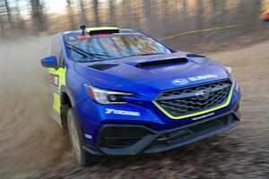 Travis Pastrana / Rhianon Gelsomino Subaru WRX ARA25L on SS12, Nova Scotia South II.