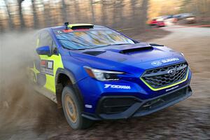 Travis Pastrana / Rhianon Gelsomino Subaru WRX ARA25L on SS12, Nova Scotia South II.