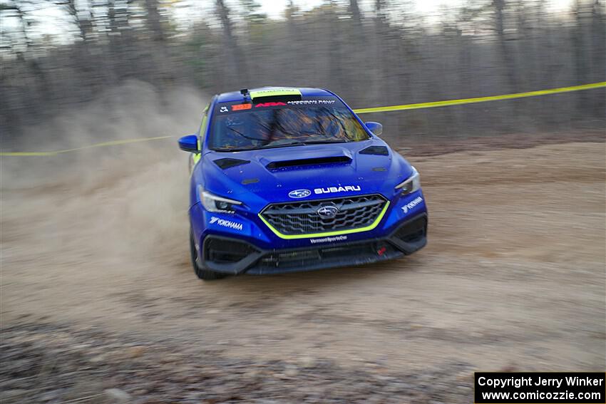 Travis Pastrana / Rhianon Gelsomino Subaru WRX ARA25L on SS12, Nova Scotia South II.