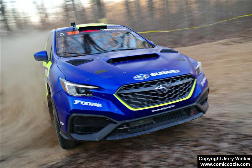 Travis Pastrana / Rhianon Gelsomino Subaru WRX ARA25L on SS12, Nova Scotia South II.