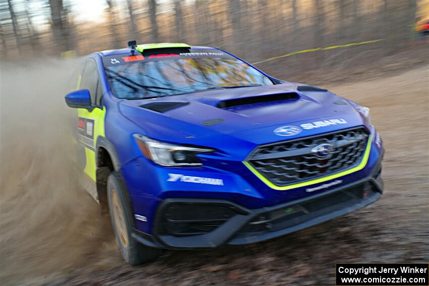 Travis Pastrana / Rhianon Gelsomino Subaru WRX ARA25L on SS12, Nova Scotia South II.