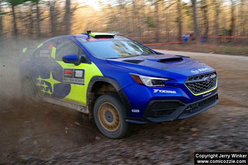 Travis Pastrana / Rhianon Gelsomino Subaru WRX ARA25L on SS12, Nova Scotia South II.