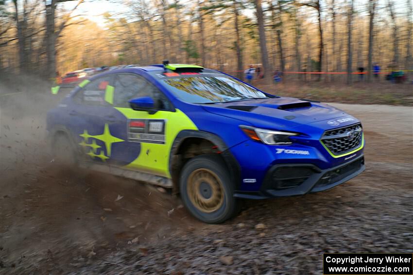 Travis Pastrana / Rhianon Gelsomino Subaru WRX ARA25L on SS12, Nova Scotia South II.