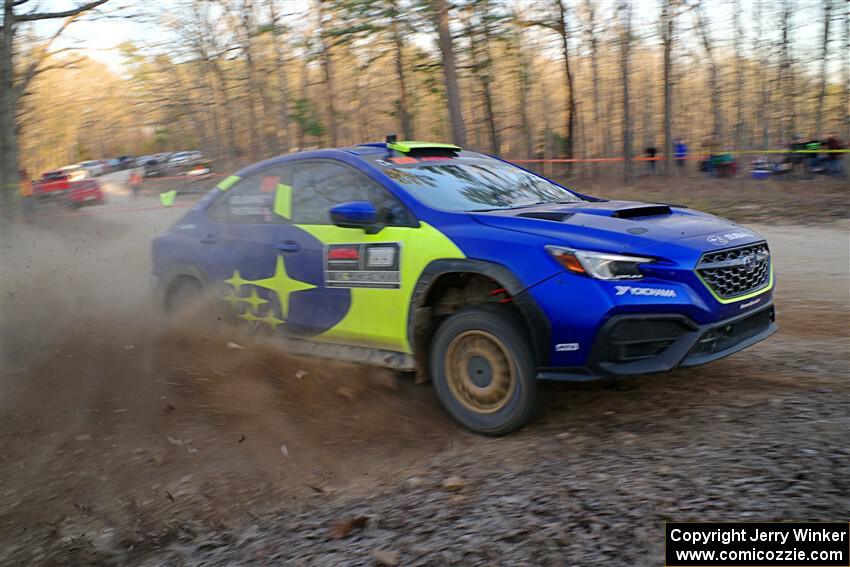 Travis Pastrana / Rhianon Gelsomino Subaru WRX ARA25L on SS12, Nova Scotia South II.