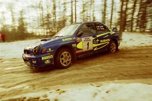 Mark Lovell / Steve Turvey Subaru WRX on SS2, Ranch I.