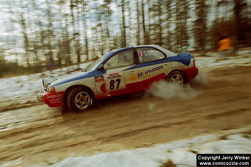 Frank Sprongl / Dan Sprongl Hyundai Elantra on SS2, Ranch I.