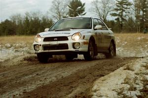 Saulius Ramanavicius / Antanas Ramanauskas Subaru WRX on SS2, Ranch I.