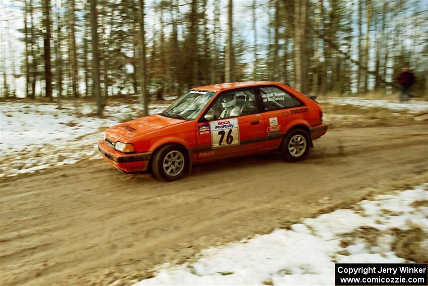 Gail Truess / Pam McGarvey Mazda 323GTX on SS2, Ranch I.