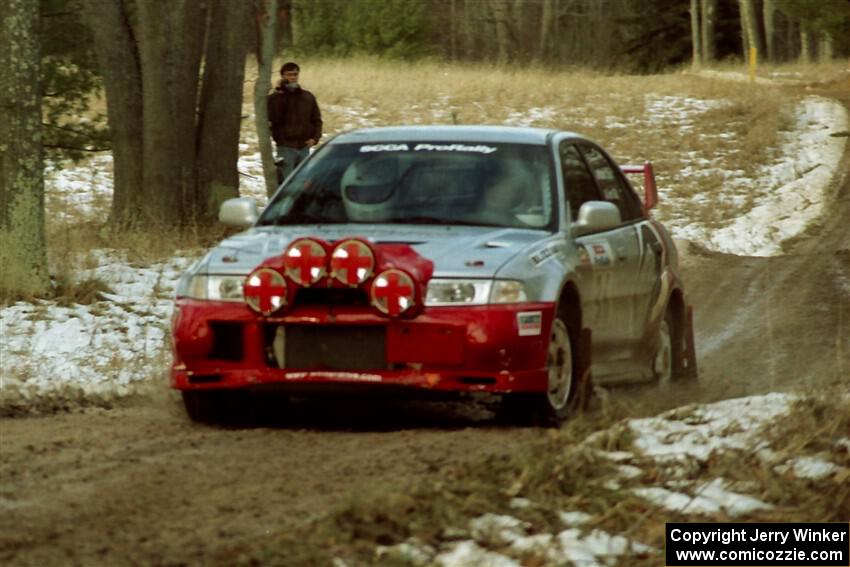 Mark Cox / Jim Gill Mitsubishi Lancer Evo VI on SS2, Ranch I.