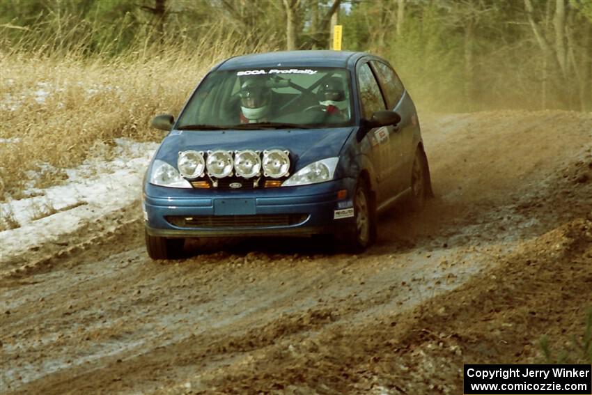 Lesley Suddard / Adrian Wintle Ford Focus ZX3 on SS2, Ranch I.