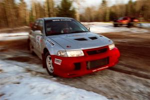 Mark Cox / Jim Gill Mitsubishi Lancer Evo VI on SS7, Black River.