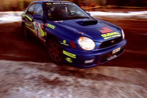 Ramana Lagemann / Mike Kidd Subaru WRX on SS7, Black River.