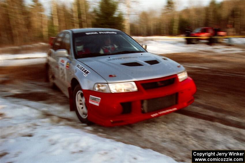 Mark Cox / Jim Gill Mitsubishi Lancer Evo VI on SS7, Black River.