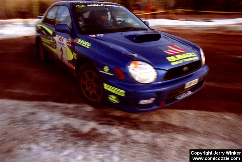 Ramana Lagemann / Mike Kidd Subaru WRX on SS7, Black River.