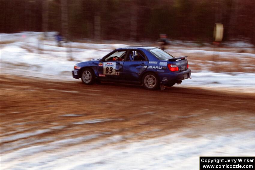 Mark Utecht / Jeff Secor Subaru WRX on SS7, Black River.