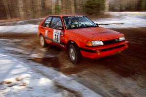Gail Truess / Pam McGarvey Mazda 323GTX on SS7, Black River.