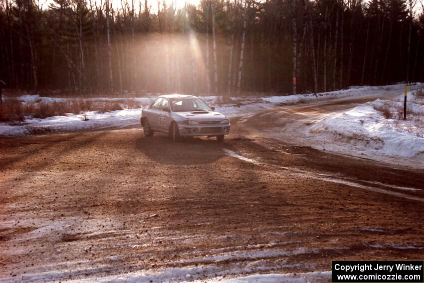 Russ Hodges / Jimmy Brandt Subaru Impreza spins on SS7, Black River.