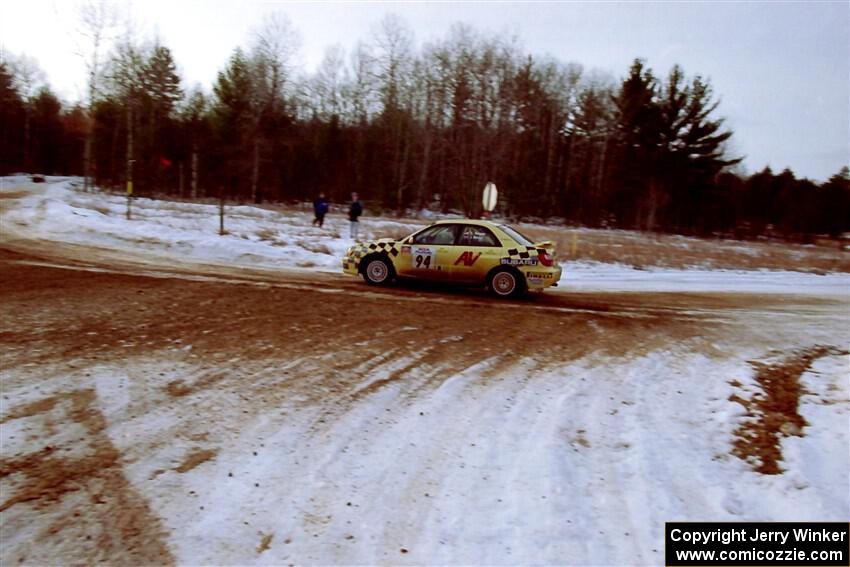 Craig Peeper / Ian Bevan Subaru WRX on SS7, Black River.