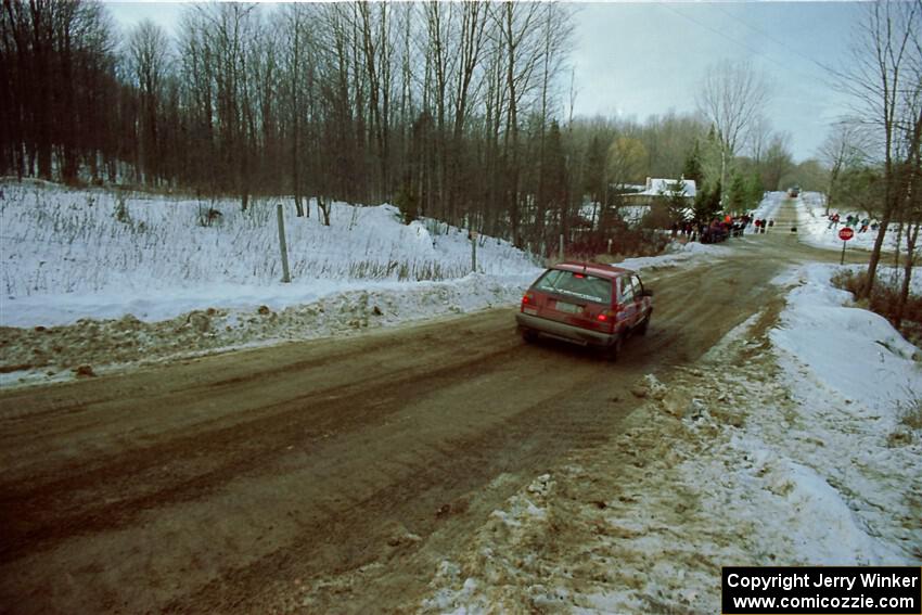 Matthew Johnson / Mark Bowers VW GTI on SS9, Camp 8.