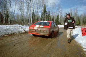 Jerry Brownell / Jeff Hribar Chevy Citation leaves the start of SS10, Camp 30.