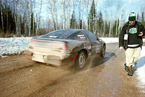 Dennis Martin / Kim DeMotte Mitsubishi Eclipse GSX leaves the start of SS10, Camp 30.