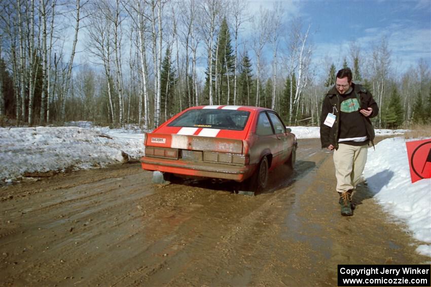Jerry Brownell / Jeff Hribar Chevy Citation leaves the start of SS10, Camp 30.