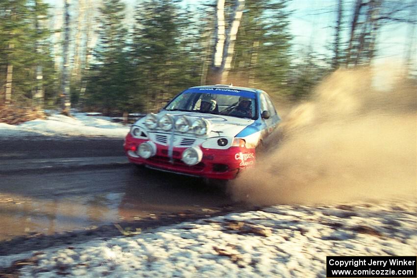 Frank Sprongl / Dan Sprongl Hyundai Elantra on SS14, Meaford.